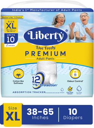 Liberty Premium Pants, Waist Size (38-65 Inches), Pack of 1 Adult Diapers - XL