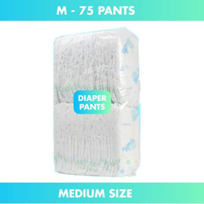 YOUNICK baby diaper pants medium size M 75 pieces pack - M