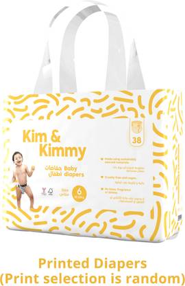 Kim & Kimmy Size 6 Diapers, 15-20kg, 38 pieces - XXL