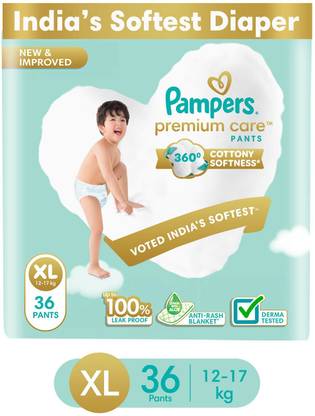 Pampers Premium Care Diaper Pants with 360 Cottony Softness - XL
