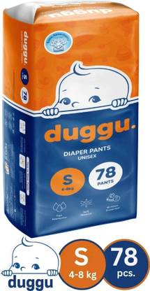 Duggu Soft Baby Diaper Pants | 4-8 kg | Up to 10 Hours Absorption | Pack of 1 - S