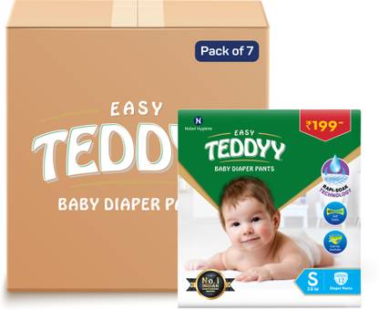 TEDDYY Easy Diaper Pants with Rash Protection and 3x Faster absorption Technology - S