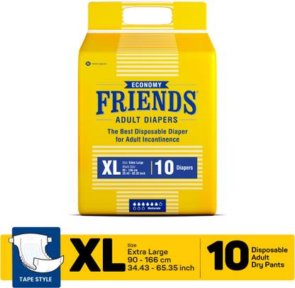 FRIENDS Economy Tape Type Adult Diapers - XL