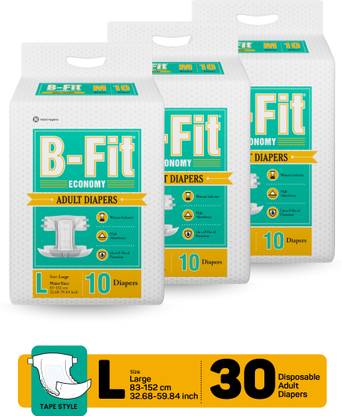B-FIT Adult Diaper Economy Tape Style Adult Diapers - L