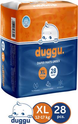 Duggu Soft Baby Diaper Pants | 12-17 kg | Up to 10 Hours Absorption | Pack of 1 - XL