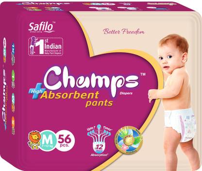 Champs High Absorbent Baby Diaper Pants|Pack of 1 - M