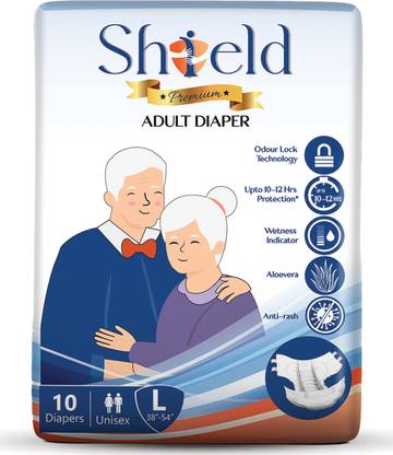 SHIELD Premium Tape Style | Pack of 1 Adult Diapers - L
