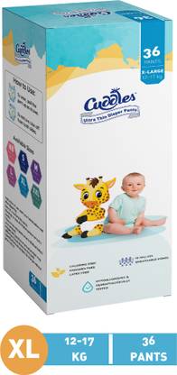 Cuddles Ultrathin Baby Diaper Pants | Ultra Soft Super Absorbent and Luxurious Comfort - XL