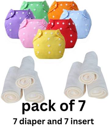 Softlia Baby Leak-Proof Baby Cloth Diaper | Reusable, Washable & Adjustable, 0M-2Y Adult Diapers - S - M