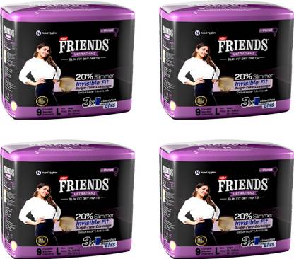 FRIENDS UltraThinz Slim Fit Dry Pants for Women - L