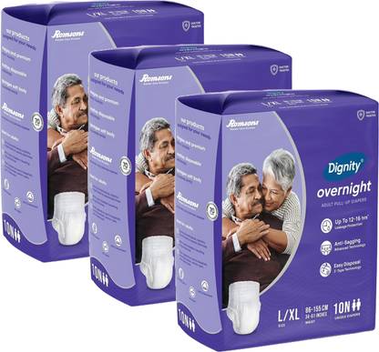 DIGNITY Overnight Pant Style Adult Diapers - L - XL