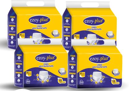 Ezoyplus Ezoy plus adult diaper Pant Style XL size (pack of 4)40 Pcs Adult Diapers - XL