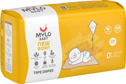 MYLO Baby Newborn Diapers | Dermatologically Tested | Made Safe Certified - New Born