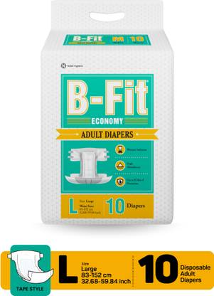 B-FIT Economy Tape Style Adult Diapers - L
