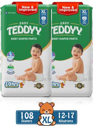 TEDDYY Easy Diaper Pants with Rash Protection and 3x Faster absorption Technology - XL