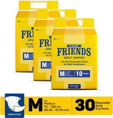 FRIENDS Economy Tape Type Adult Diapers - M