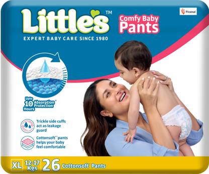 Little's Comfy Baby Pants, Standard, Extra Large With 10 Hours Absorption Protection - XL