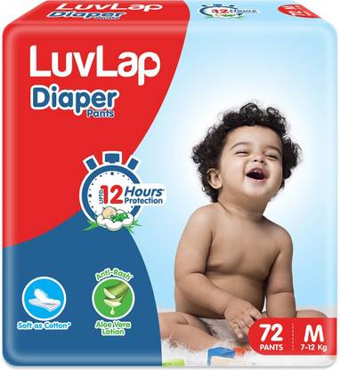 LuvLap Diaper Pants XXL, 15-25kg, 46 Count, Baby Diaper Pants, with Aloe Vera Lotion - XXL