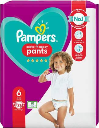 Pampers Active Fit Nappy Pants Size 6, 15kg+, - L