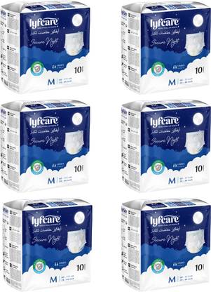 lyfcare Secure Night Overnight Pull Up Adult Diaper Pants Style – Waist Size (24-44”) Adult Diapers - M