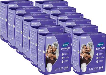 DIGNITY Overnight Pant Style Adult Diapers - L - XL