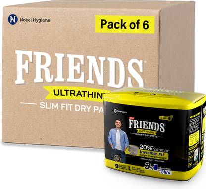 FRIENDS UltraThinz Slim Fit Dry Pants for Men Adult Diapers - L