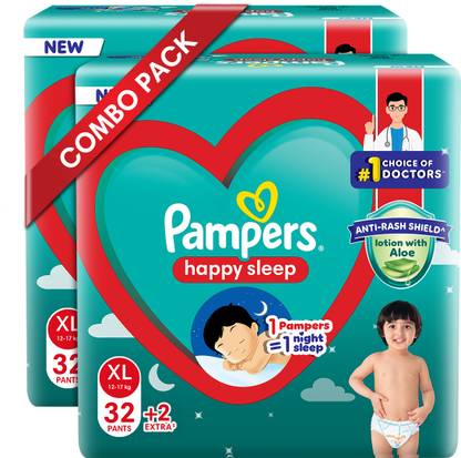 Pampers Happy Skin Pants Combo of 2 Pack - XL