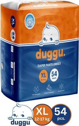 Duggu Soft Baby Diaper Pants | 12-17 kg | Up to 10 Hours Absorption | Pack of 1 - XL