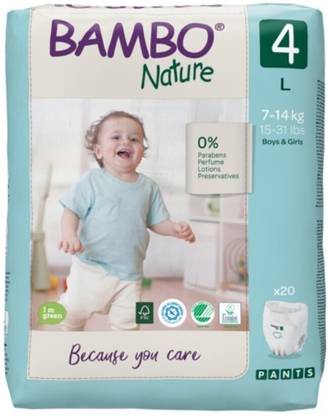 Bambo Nature Eco-friendly Pant Diapers with Wetness Indicator - L