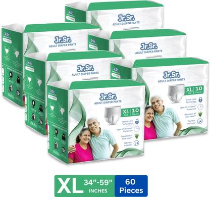 Jr. Sr. Pull-up Pants with Wetness Indicator | 86-150 cm (34"-59") | Pack of 6 | Adult Diapers - XL