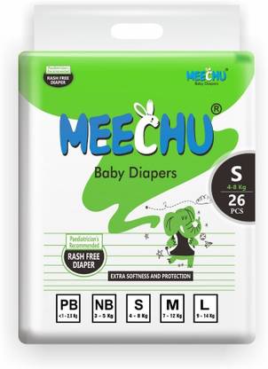 MEECHU Small Baby Diapers|size S|(1 to 3kg) - S