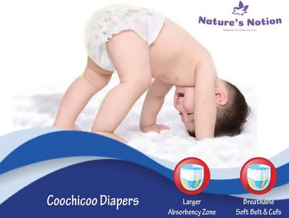 Nature's Notion Coochicoo A-GRADE Nonwoven Ultra Soft Baby Diapers Pants - L