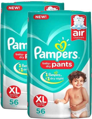Pampers Extra Large Dry Pant Type Diaper - XL 56 x 2 Sets (112 pieces) - XL