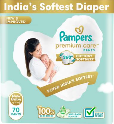 Pampers Premium Care Pants with 360 Cottony Softness Adult Diapers - New Born