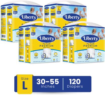 Liberty Premium Adult Diaper Pants, Waist Size (30-55 Inches), Pack of ...