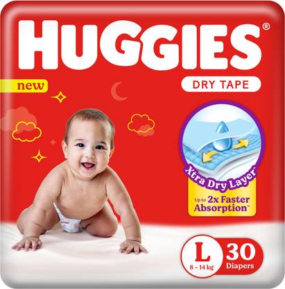 Huggies NEW DRY TAPED - L