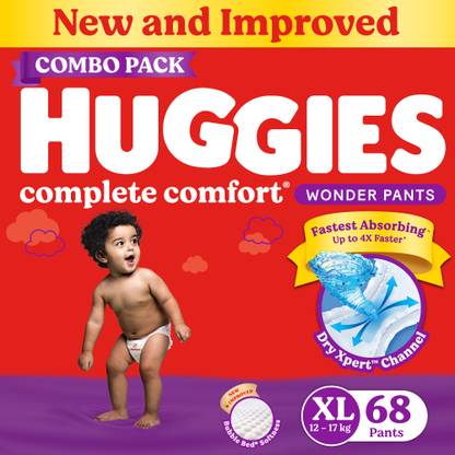 Huggies Complete Comfort Wonder Pants, India's Fastest Absorbing Diaper | - XL