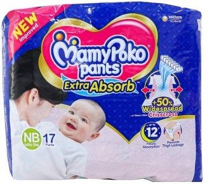 MamyPoko Pants Extra Absorb Size (XS/NB) - 17 Diapers - XS