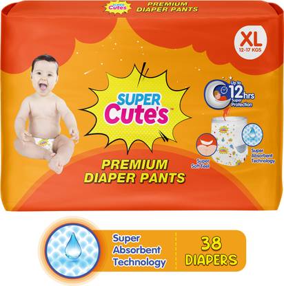 Super Cute's Wonder Pullups Soft Feel Diaper Pant with Super Absorbent & Leak Lock Technology - XL