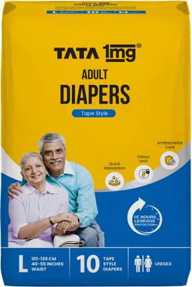 TATA 1mg Adult Diaper Tape Style Large Adult Diapers - L