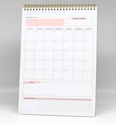 INNAXA Desktop monthly planner, Tear-off organiser notepad, To-do list notebook A4 Note Pad Ruled 50 Pages
