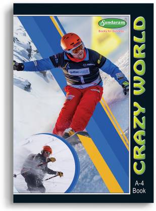 SUNDARAM Crazy World A4 Notebook Single Line 172 Pages