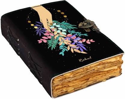 DI-KRAFT Printed New Leather Journal Diary|Notebook With Lock Clasp (5*7 Inch, 200 Pages) A5 Diary Unruled 200 Pages