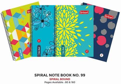 NEELGAGAN Spiral Note Book No. 99, Writing Note book P-5 (18.0 cm x x25.0 cm) Regular Notebook Ruled 80 Pages