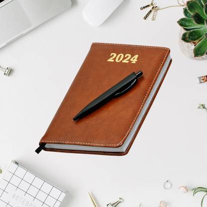 Flipkart SmartBuy 2024 Calendar Diary with Pen New Year Gift Box Daily Journal For Him & Her Regular Gift Set Ruled 365 Pages