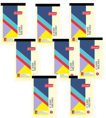 NEELGAGAN Cash Memo No.11 used for cash purchases/sales (10.0cm x 16.5cm) P-8 Assorted Memo Pad 50,Leaves Printed & 50 Leaves Plain With Carbon 100 Pages