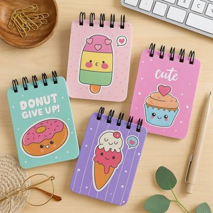 articious Pocket-Size Notepad (Pack of 4) 100 pages, Mini Memo Pads for Daily Notes Pocket-size Note Pad Ruled 100 Pages