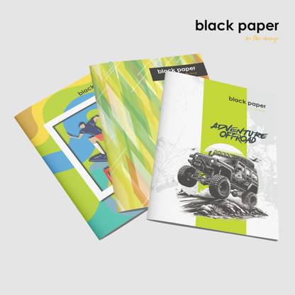 JnanaBooksandCo Black Paper Regular Notebook Ruling 160 Pages