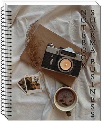 SHARMA BUSINESS Spiral Notebook A4 Size 200 Pages Unruled White Plain Page A4 Notebook Unruled 200 Pages