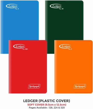 NEELGAGAN Ledger Pocket Size (No. 0), Soft Cover Plastic (PVC) (9.5 X 12.5cm) Regular Notebook Ruled 128 Pages